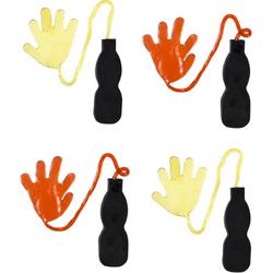 Sticky Hands met Handvat | Rood & Geel | 4 Plakhanden
